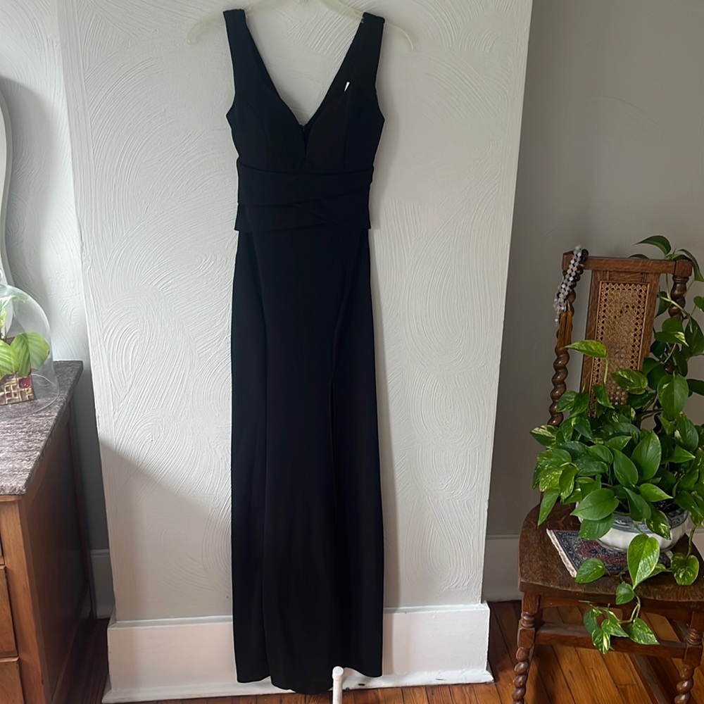 Emerald Sunday Black Evening Dress